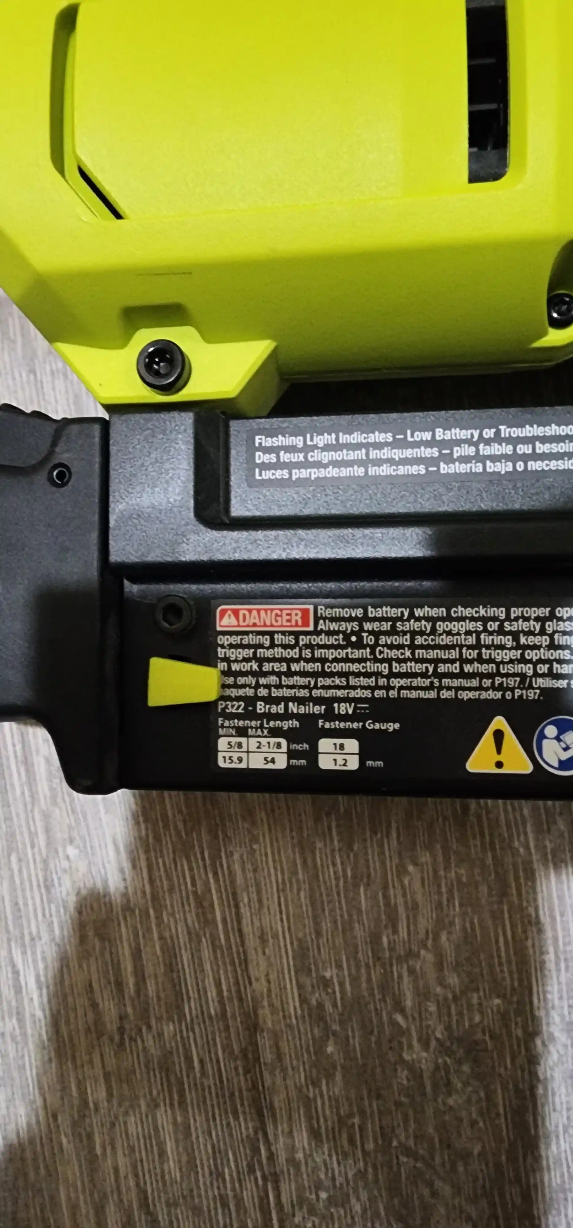 Ryobi Nail Gun 18 Gauge