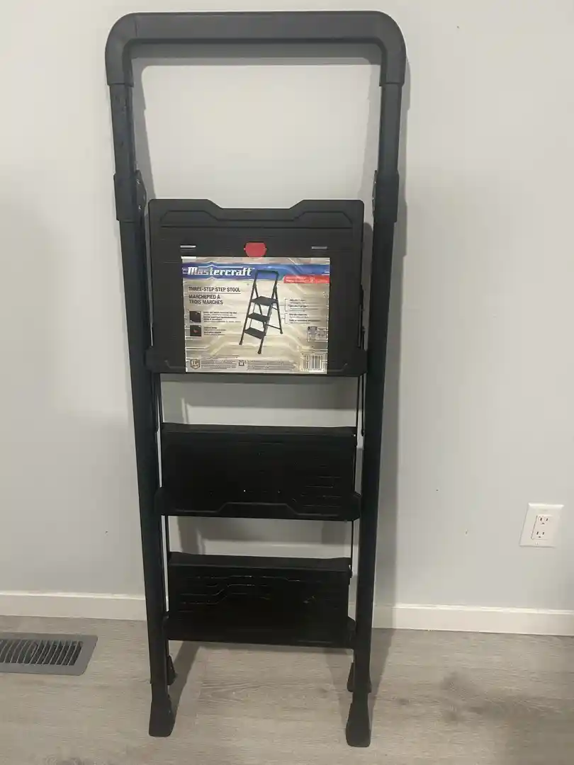 Mastercraft 3-Step Folding Step Stool Ladder