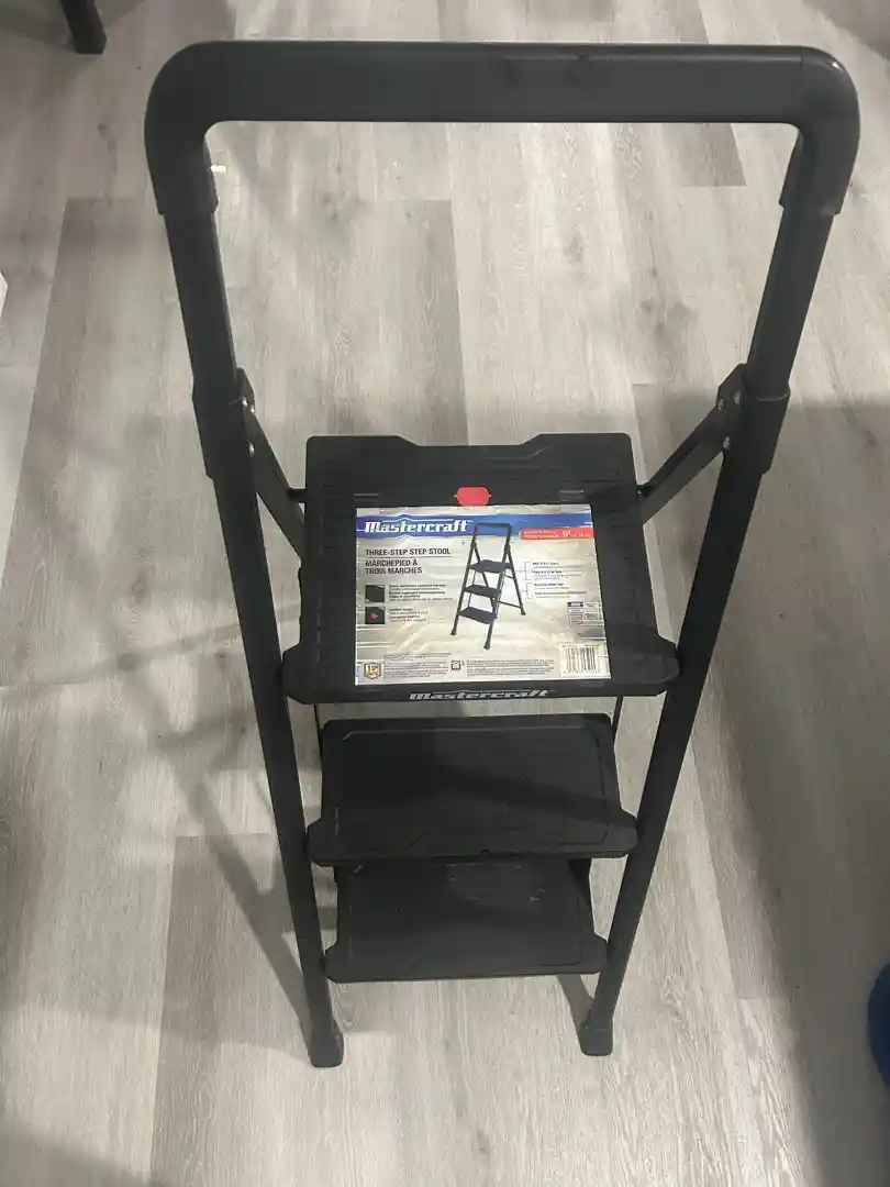Mastercraft 3-Step Folding Step Stool Ladder