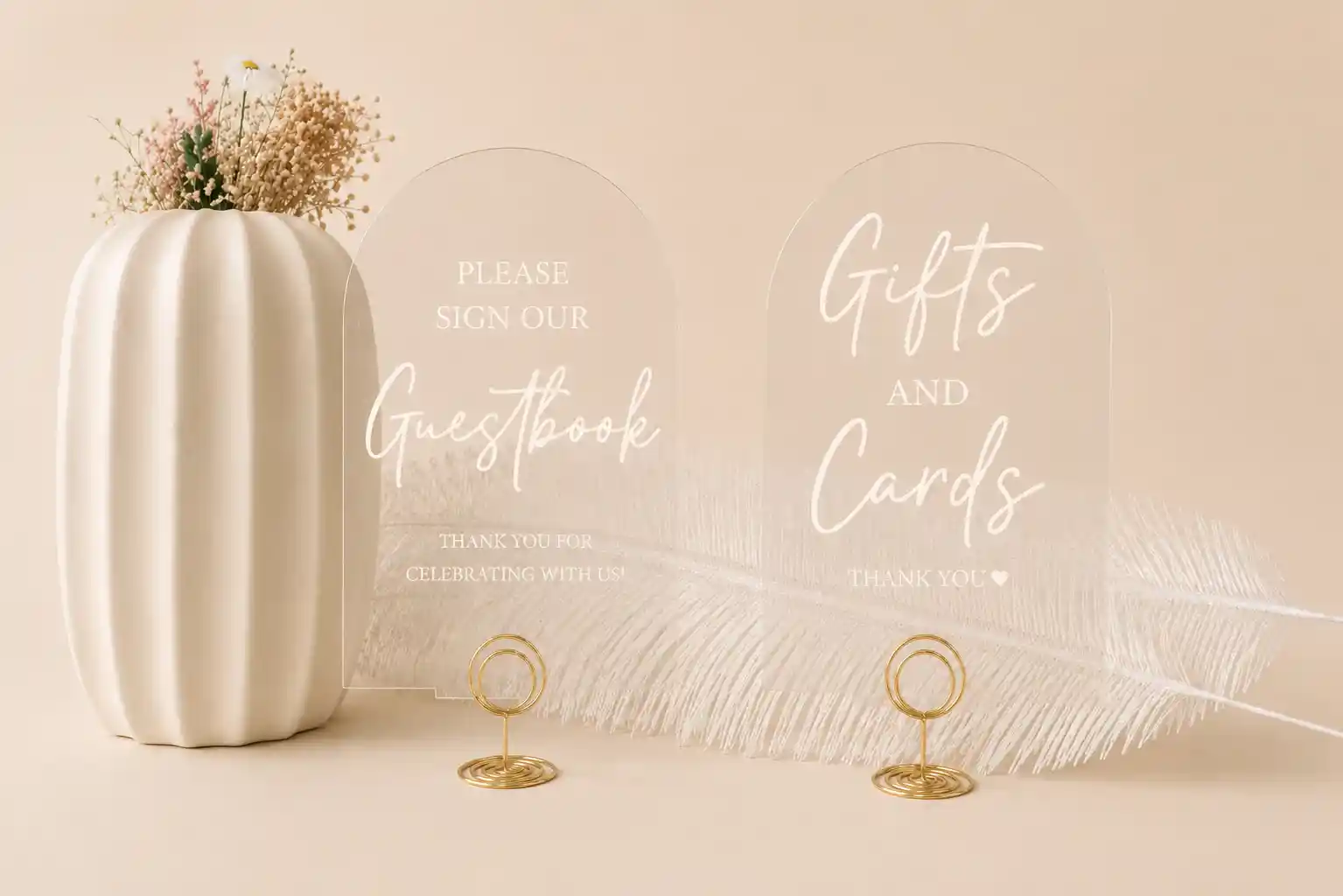 Guestbook & Gifts and Cards Signs for R E N T A L