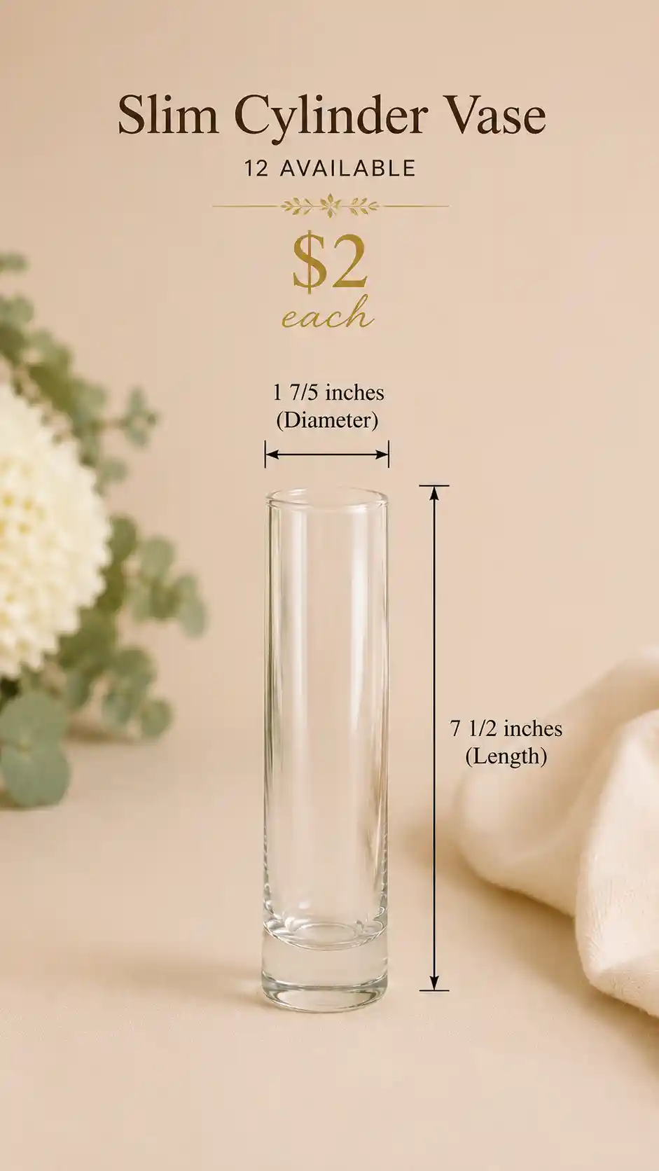 Glass Vases for R E N T A L