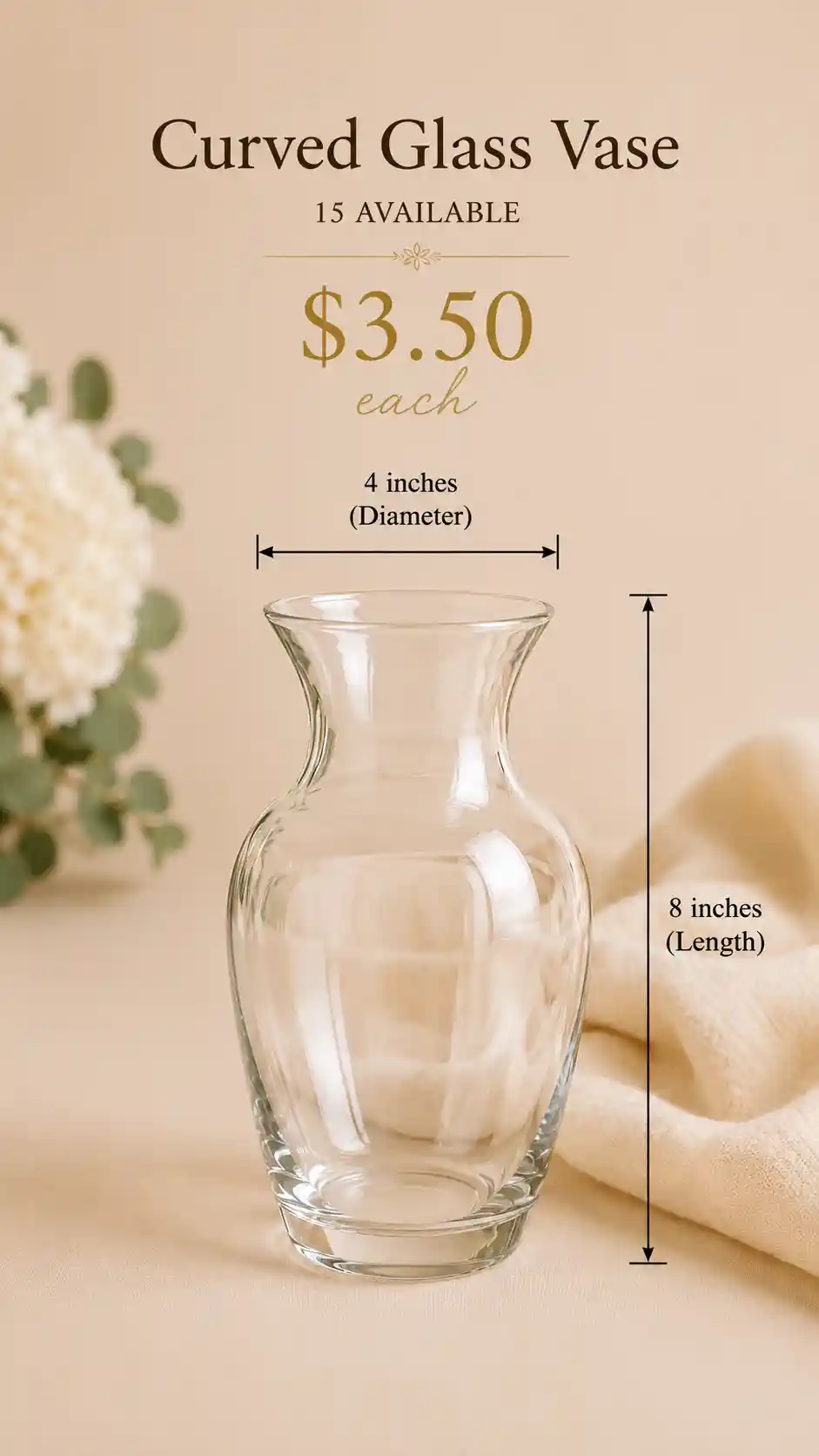 Glass Vases for R E N T A L