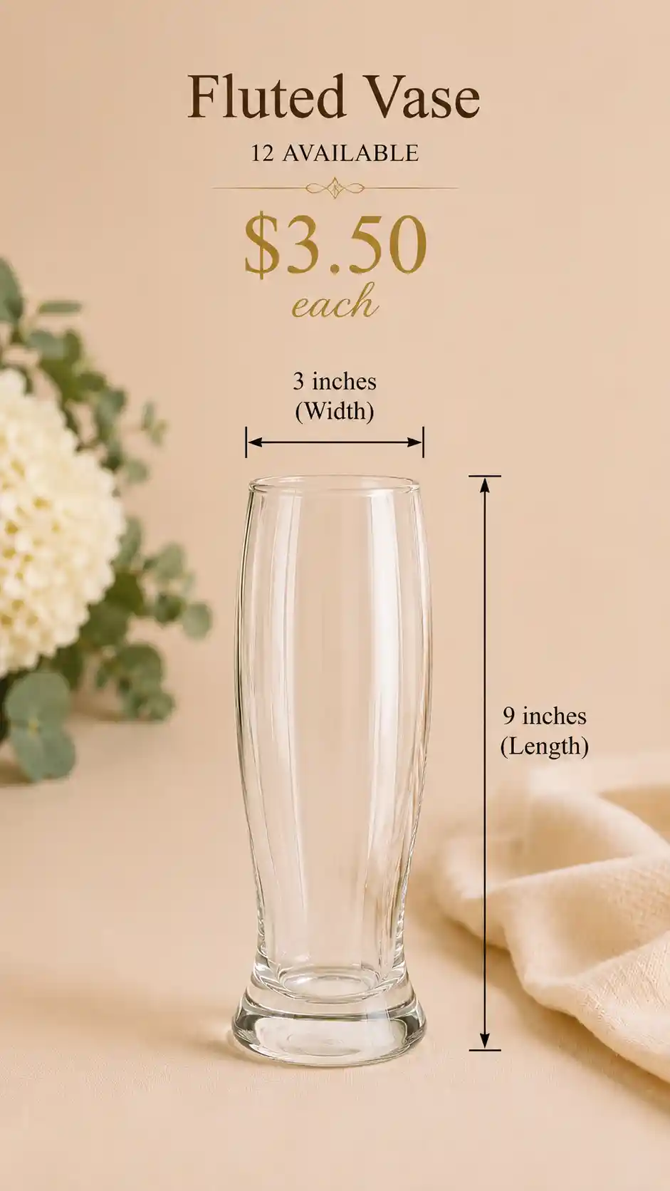Glass Vases for R E N T A L