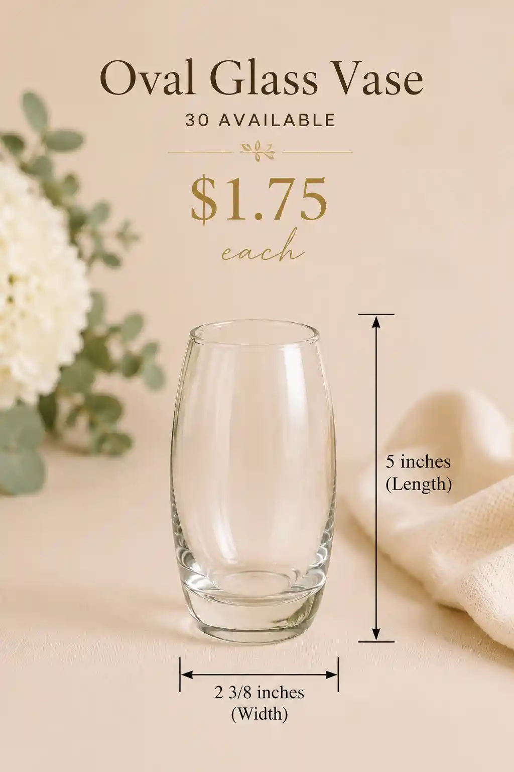 Glass Vases for R E N T A L