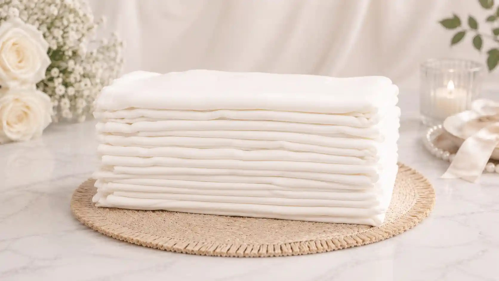 Beige Chiffon Table Runners for R E N T A L