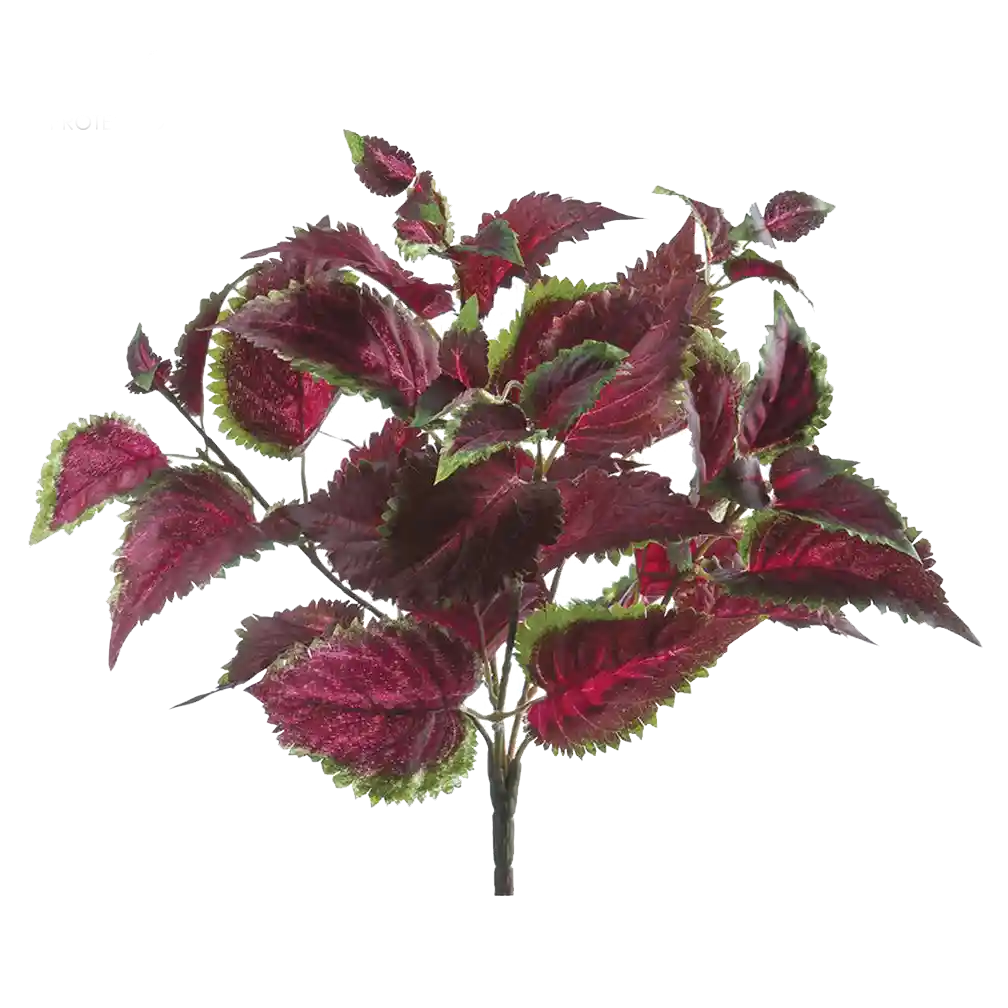 Fake Flower Bush: Coleus Bush, Burgundy/Green