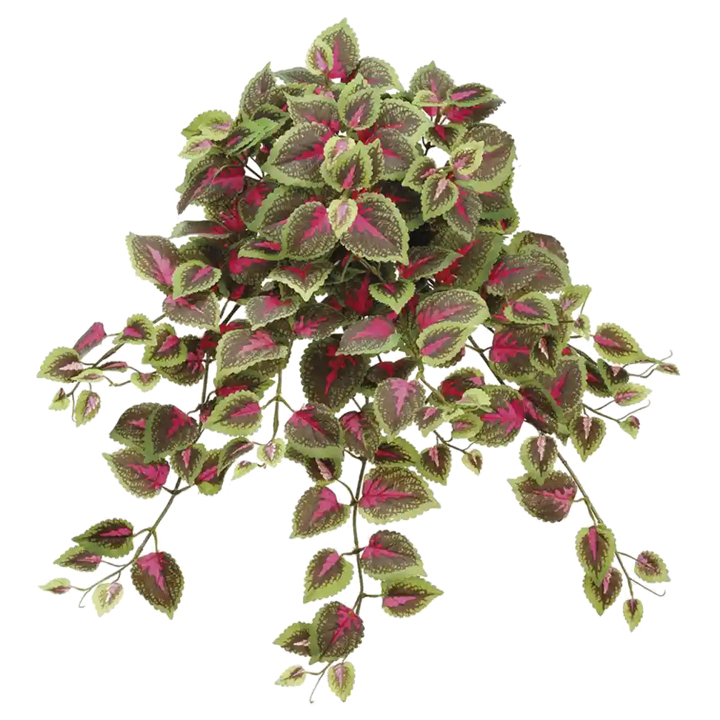 Fake Flower Bush: Coleus Bush, Red/Green