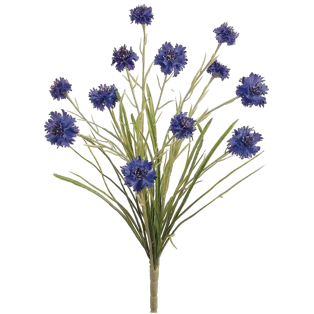 Fake Flower Bush: Cornflower Bush, Blue