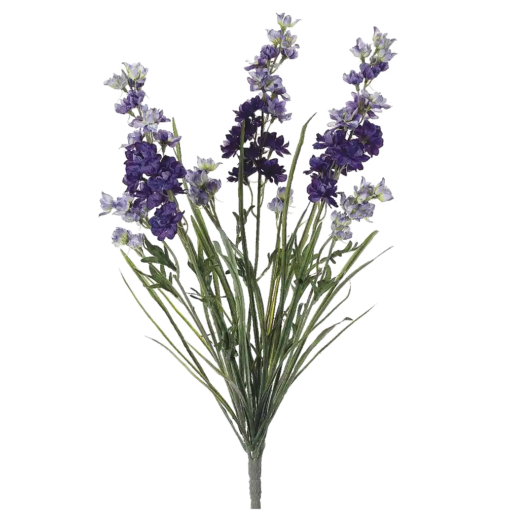 Fake Flower Bush: Delphinium Bush, Purple