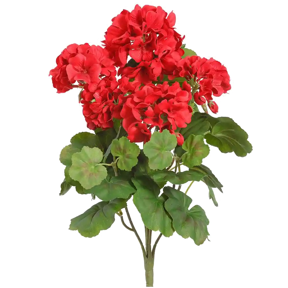 Fake Flower Bush: Geranium Bush, Red