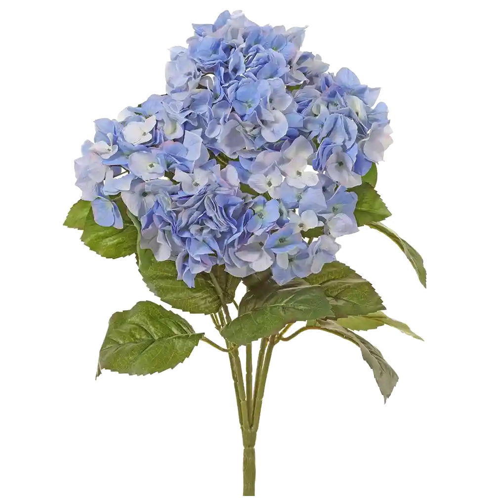Fake Flower Bush: Hydrangea Bush, Blue/White
