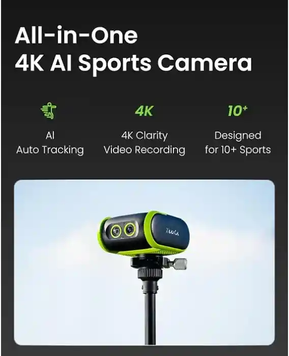 XbotGo Falcon AI Action Camera with 16ft Tripod