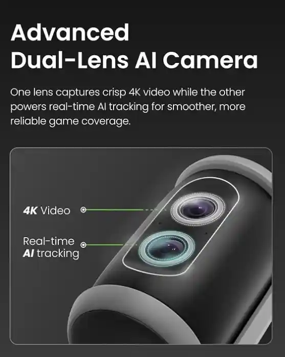 XbotGo Falcon AI Action Camera with 16ft Tripod