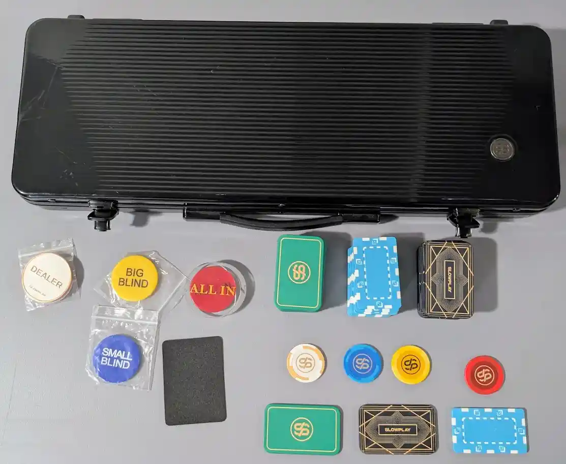 Premium SLOWPLAY 500-Piece Weighted Poker Chip Set
