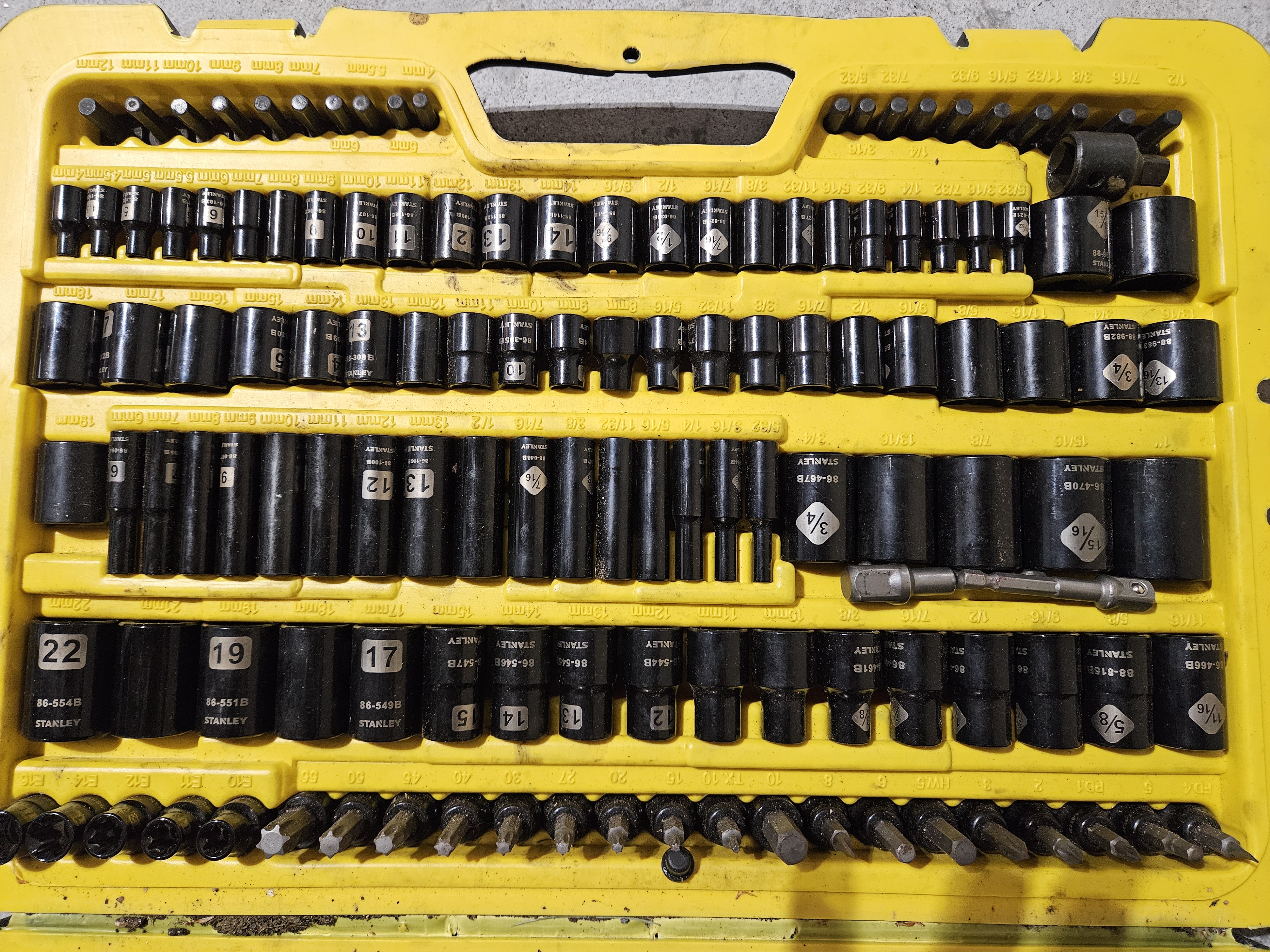 Stanley Chrome Socket Set, 229-pc SAE/Metric