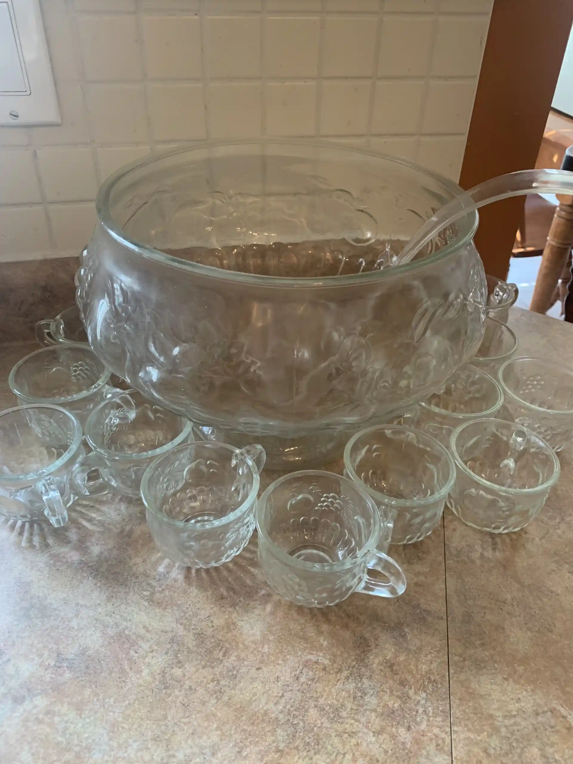 Punch Bowl and 12 cups