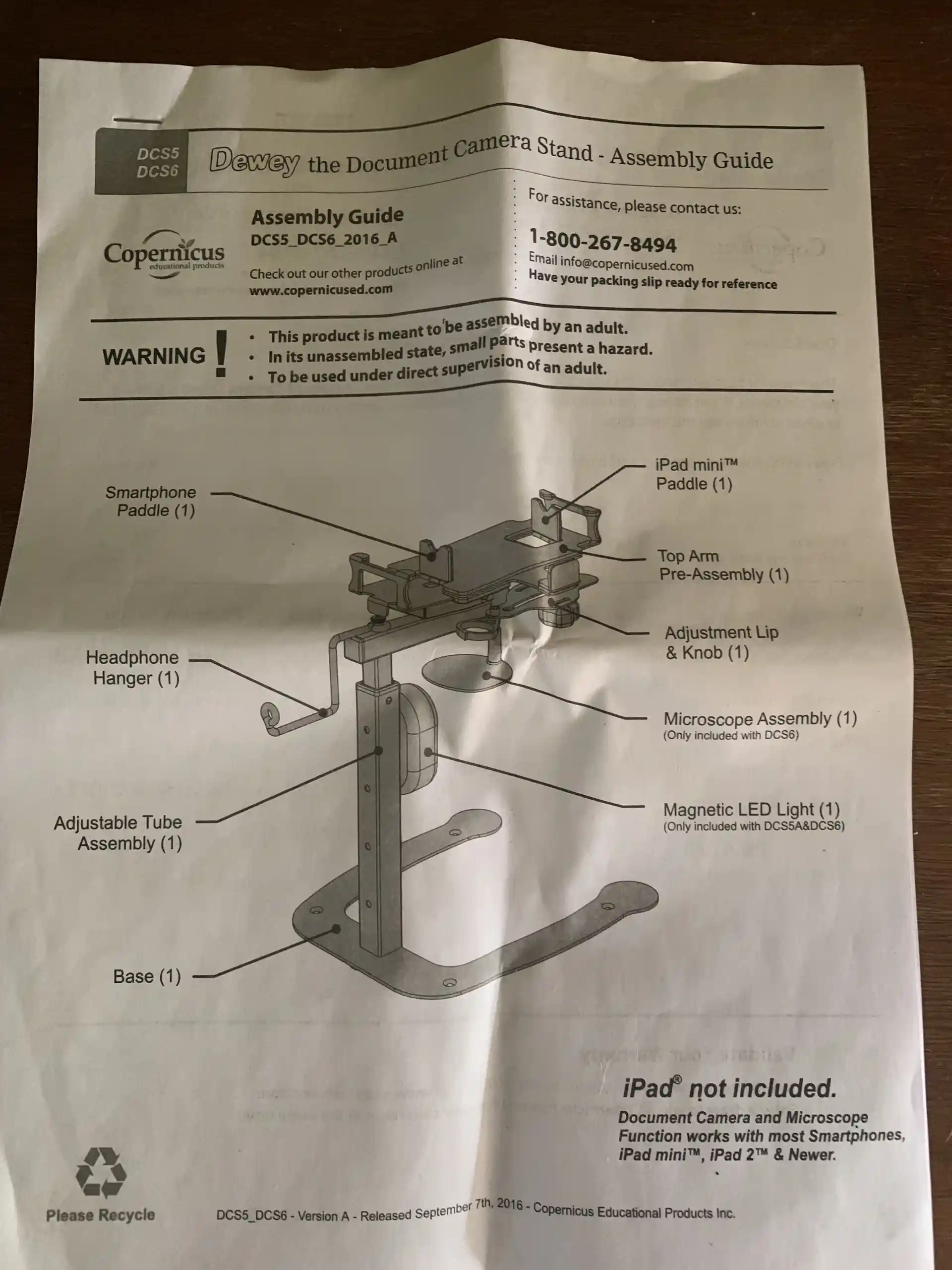 Dewey Document Camera Stand