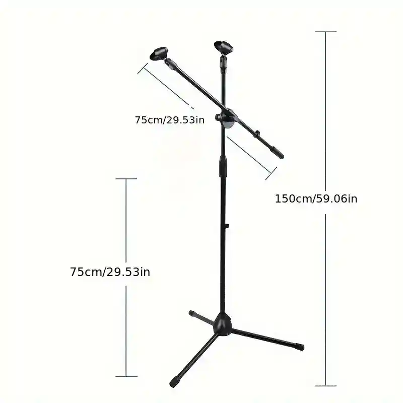 Microphone Stand with Phone Holder