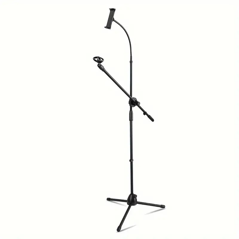 Microphone Stand with Phone Holder