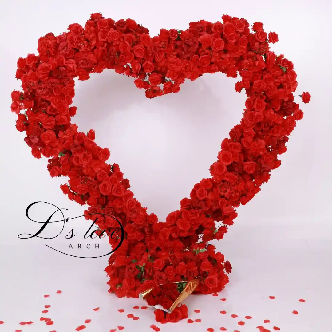 Red Rose Heart-Shaped Arch Rental