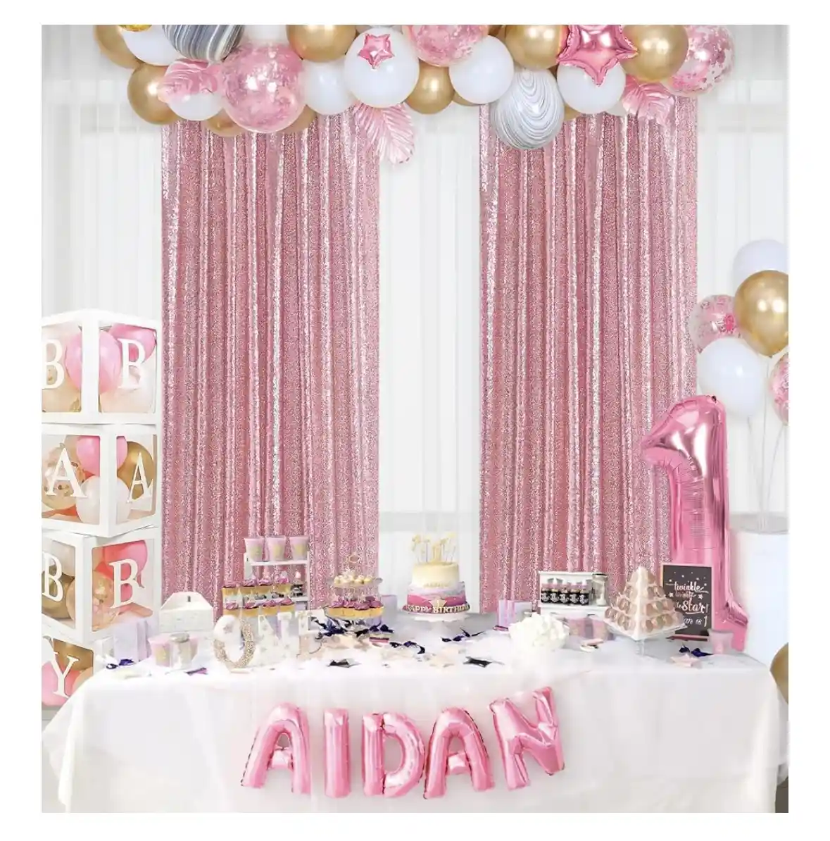 rent- pink curtain