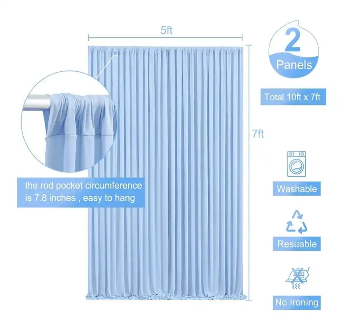 rent. blue curtains