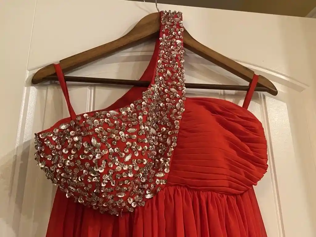 Red Halter Gown