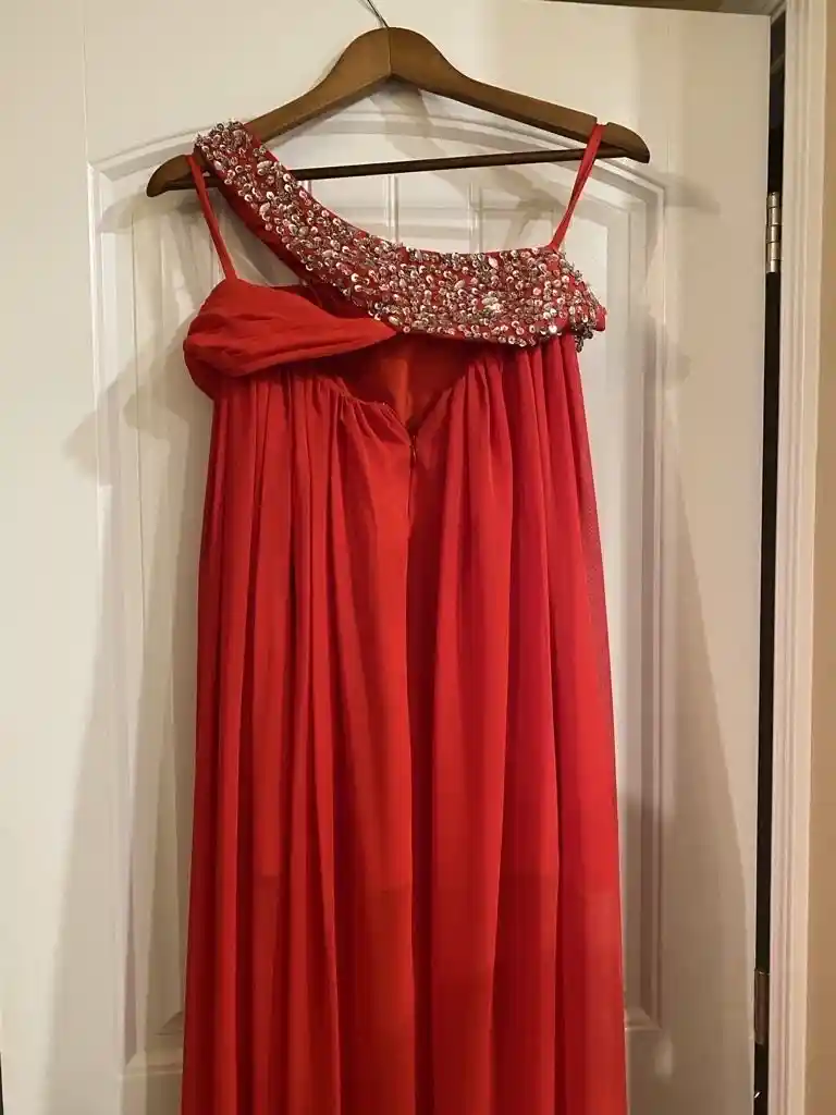 Red Halter Gown