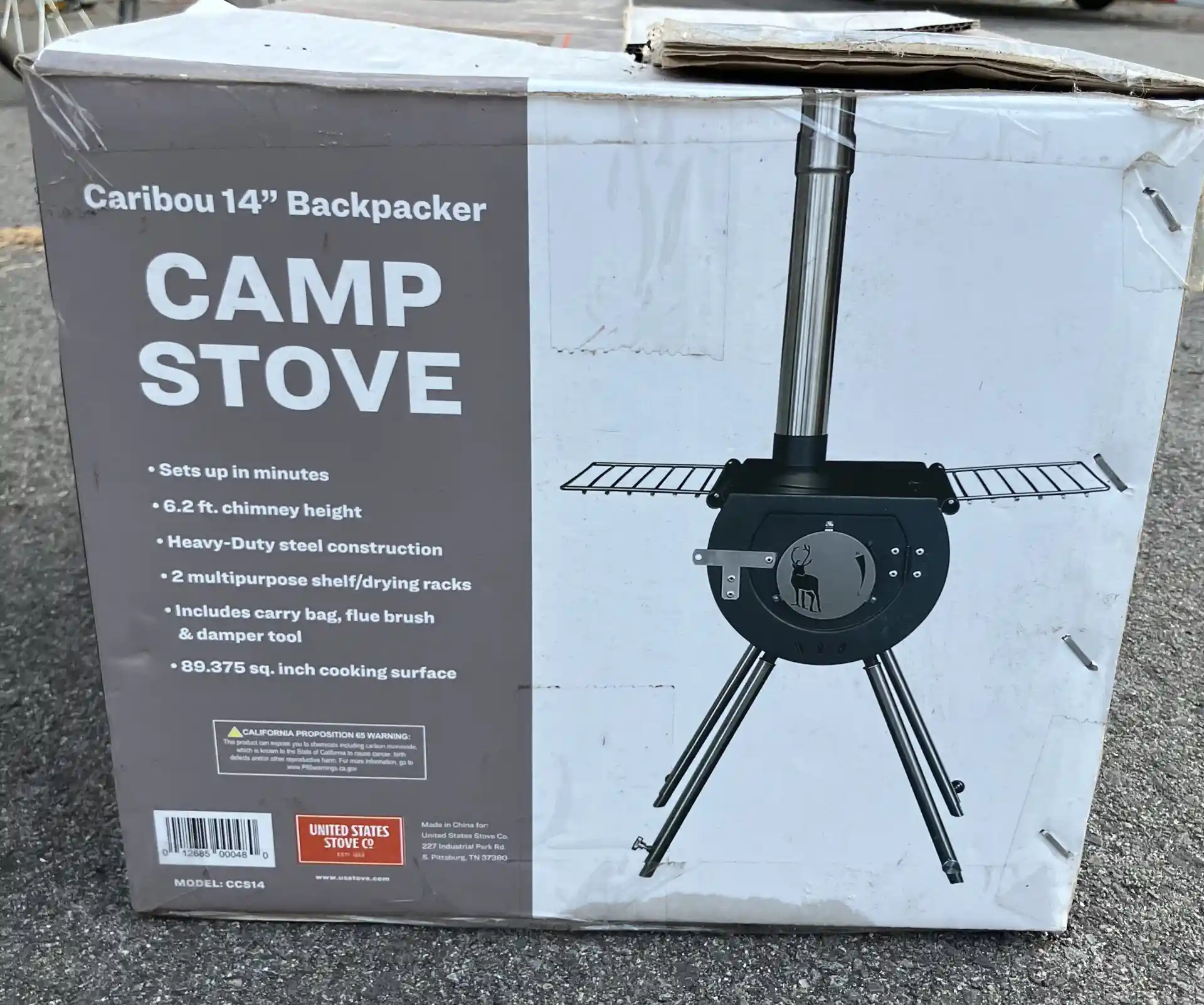 14” backpacker camp stove