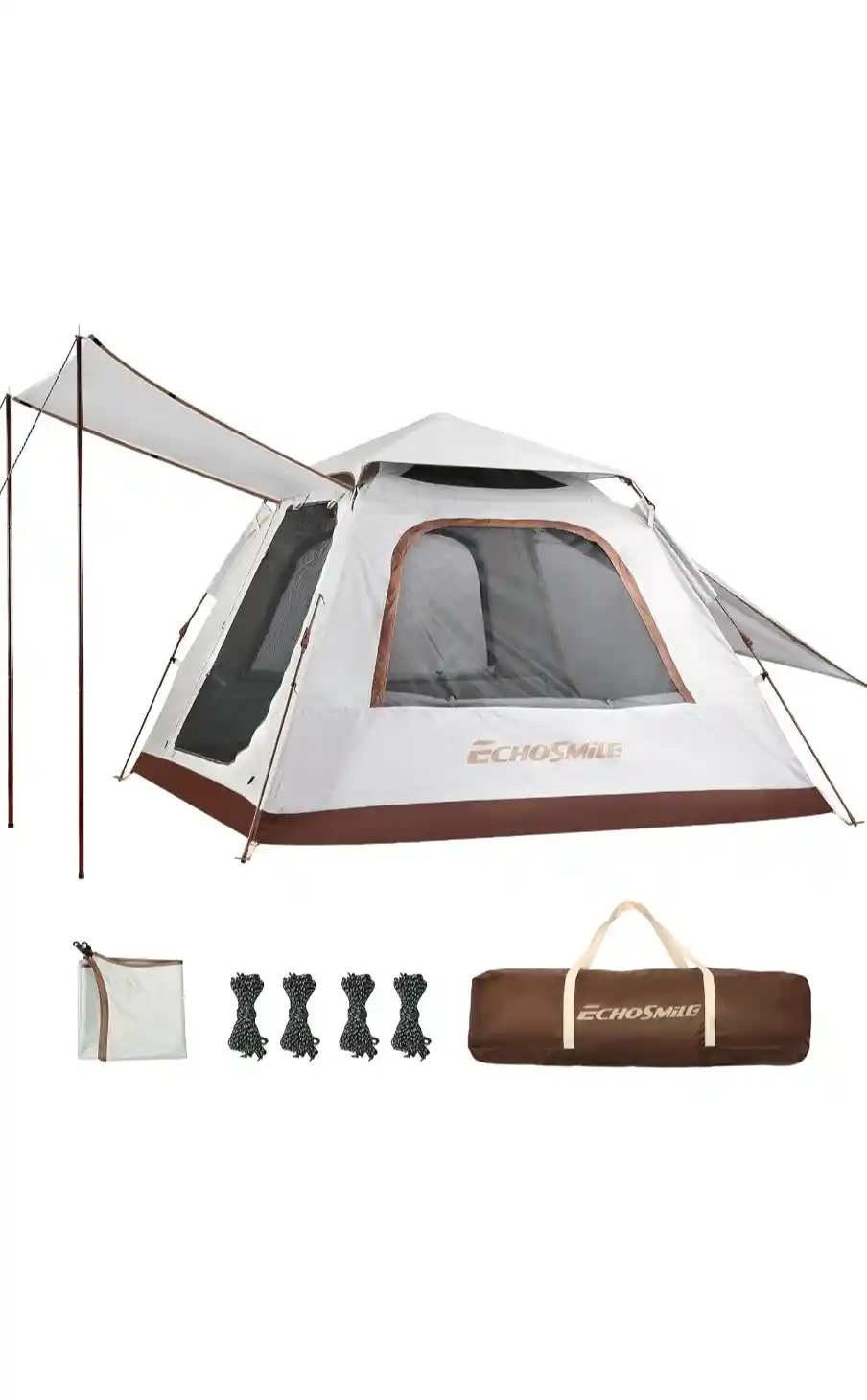 Camping Rental Tent with Rainfly, 2/4 Person