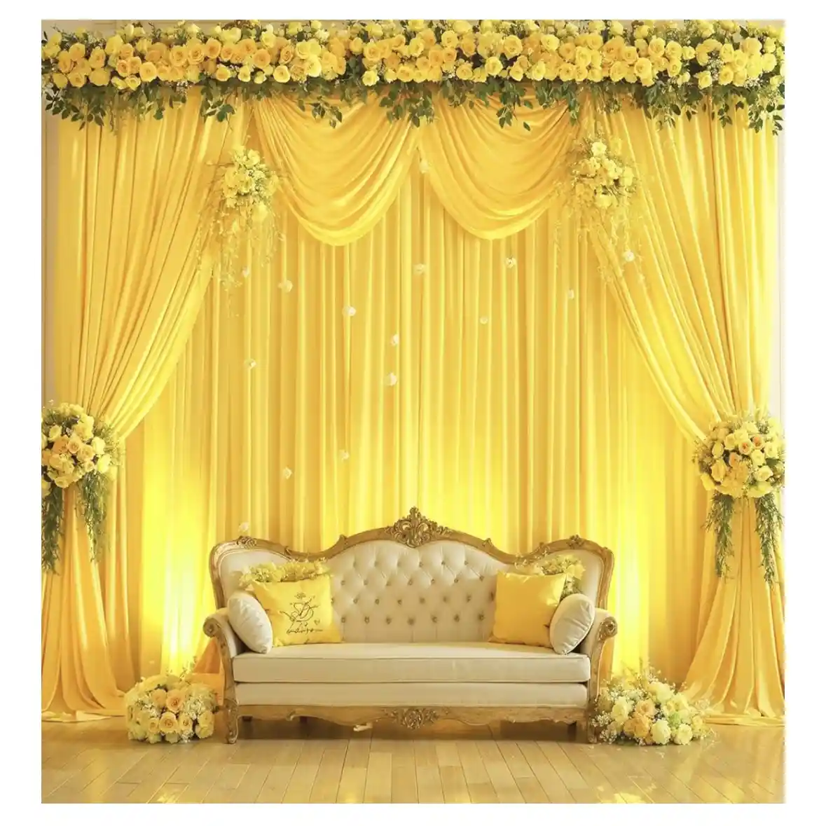 yellow curtain