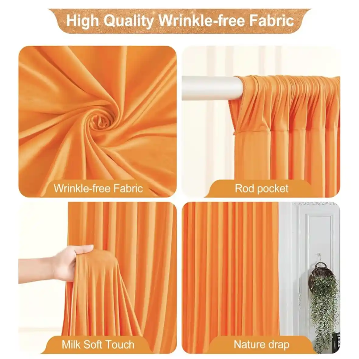 orange curtains