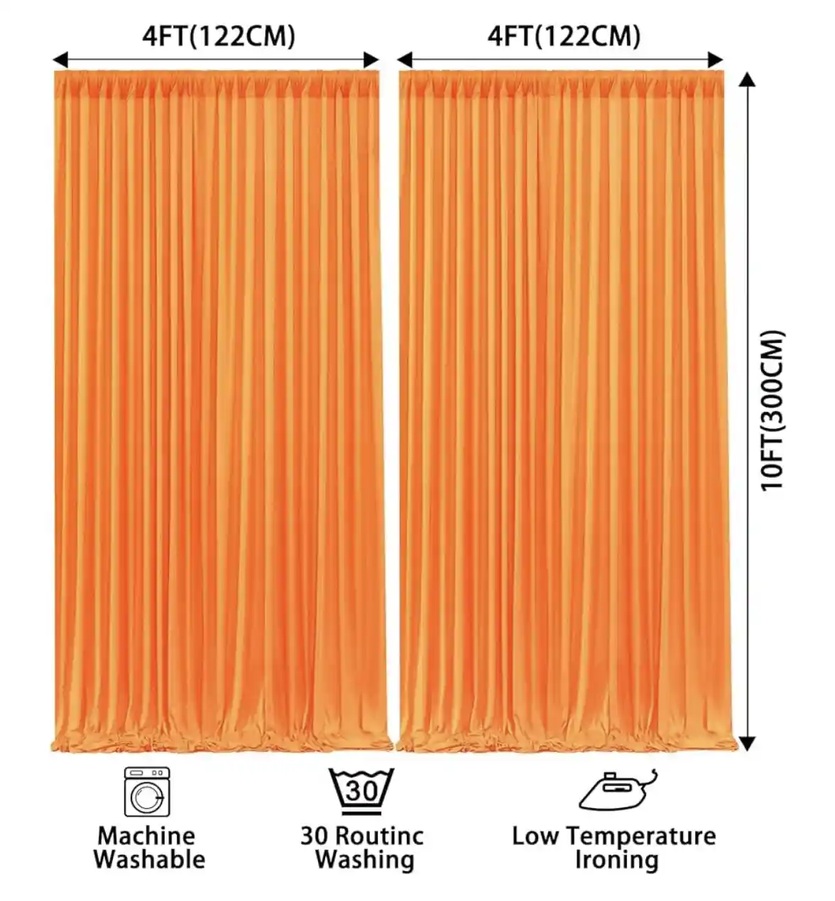 orange curtains