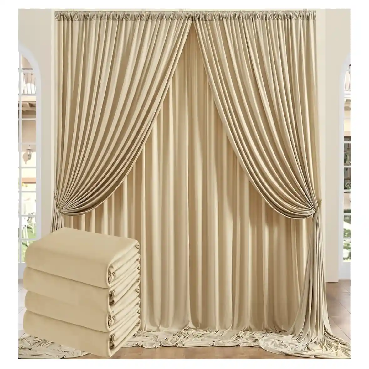beige curtain
