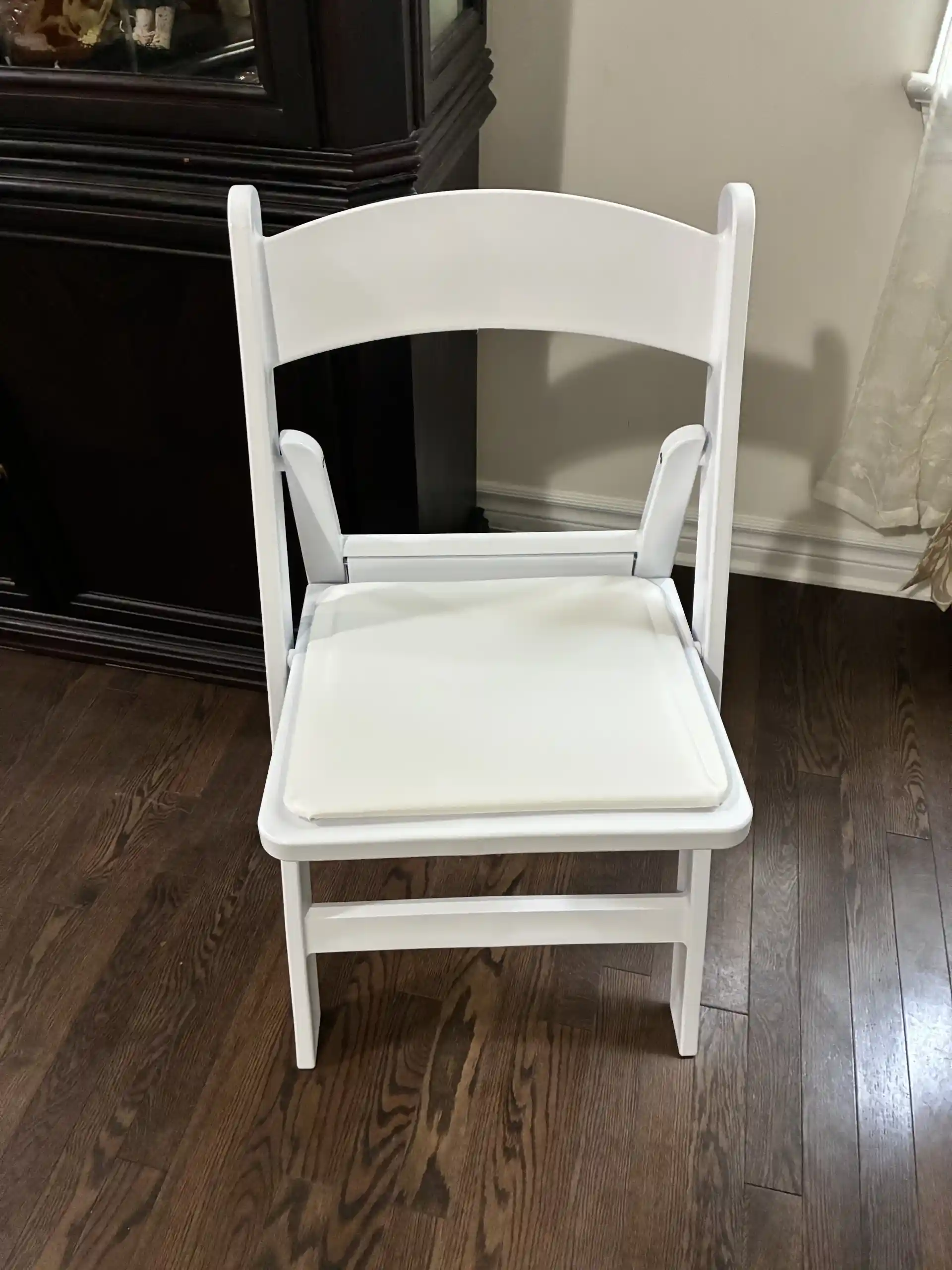 White resin chairs