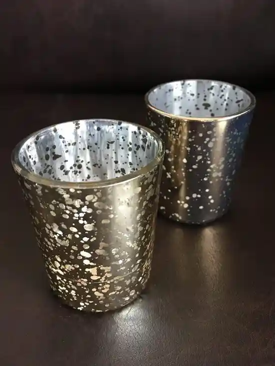 Gold Mercury Glass Tealight Holders