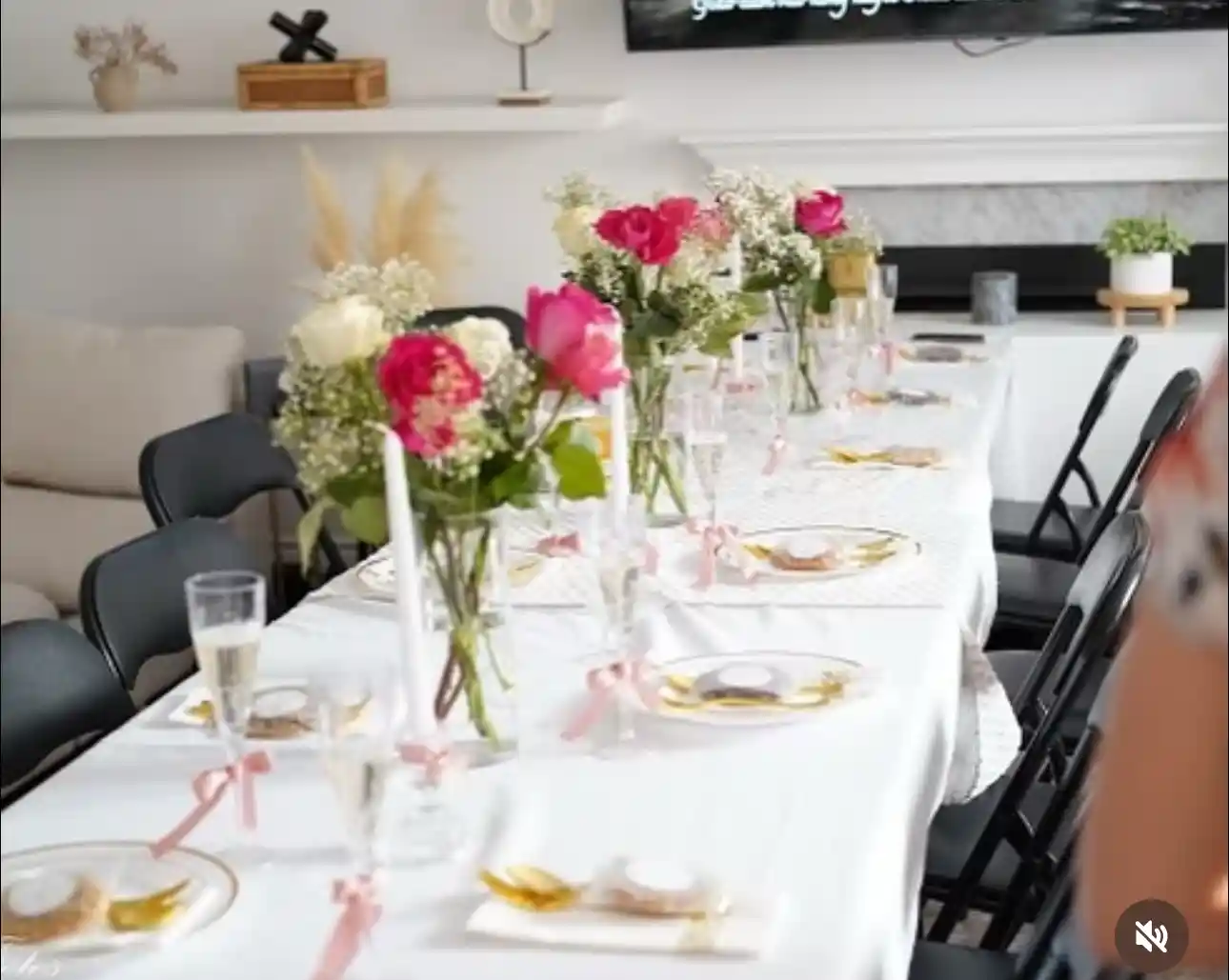 Black folding chairs