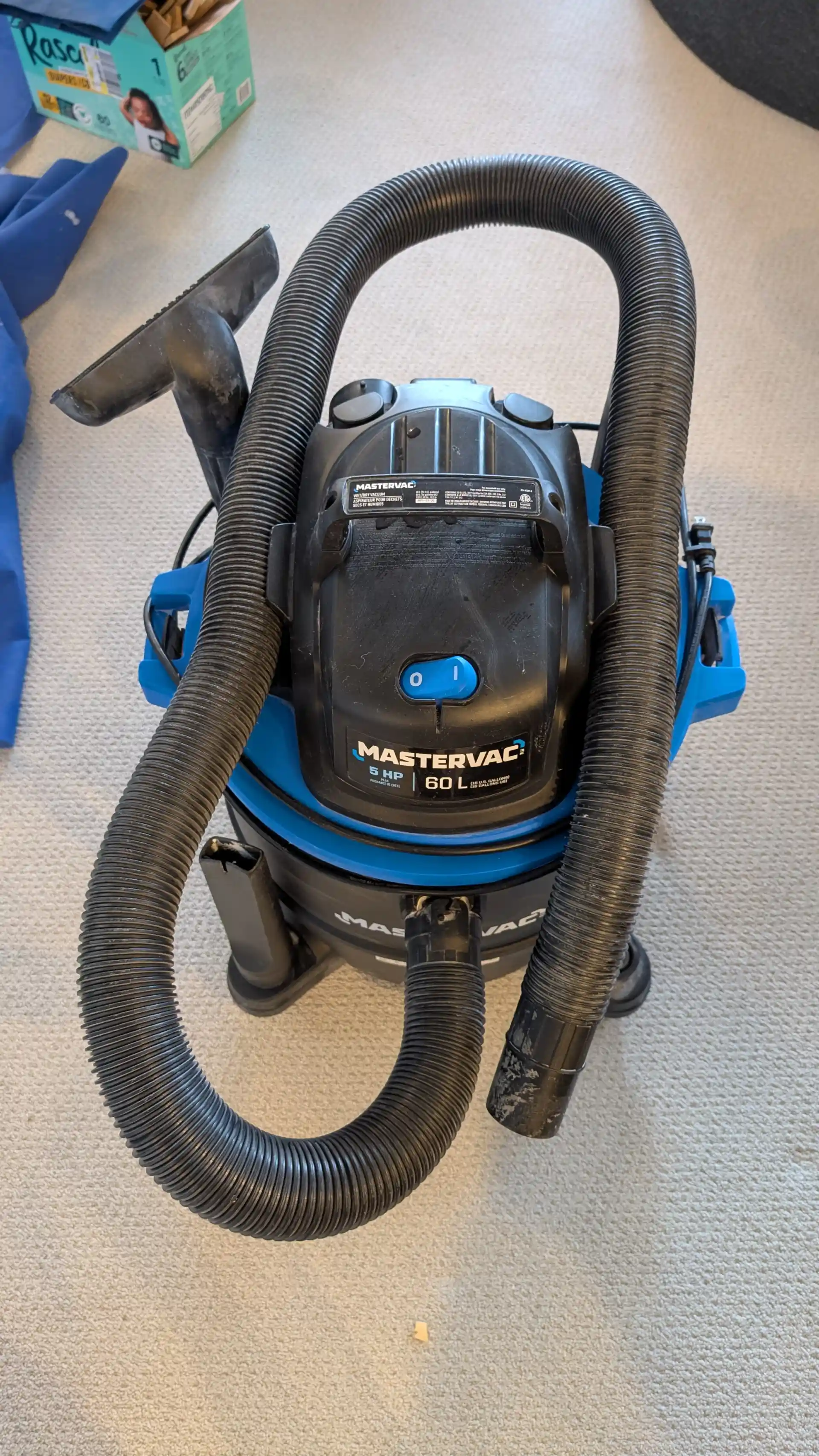 MasterVac 5HP 60L Wet/Dry Shop Vac
