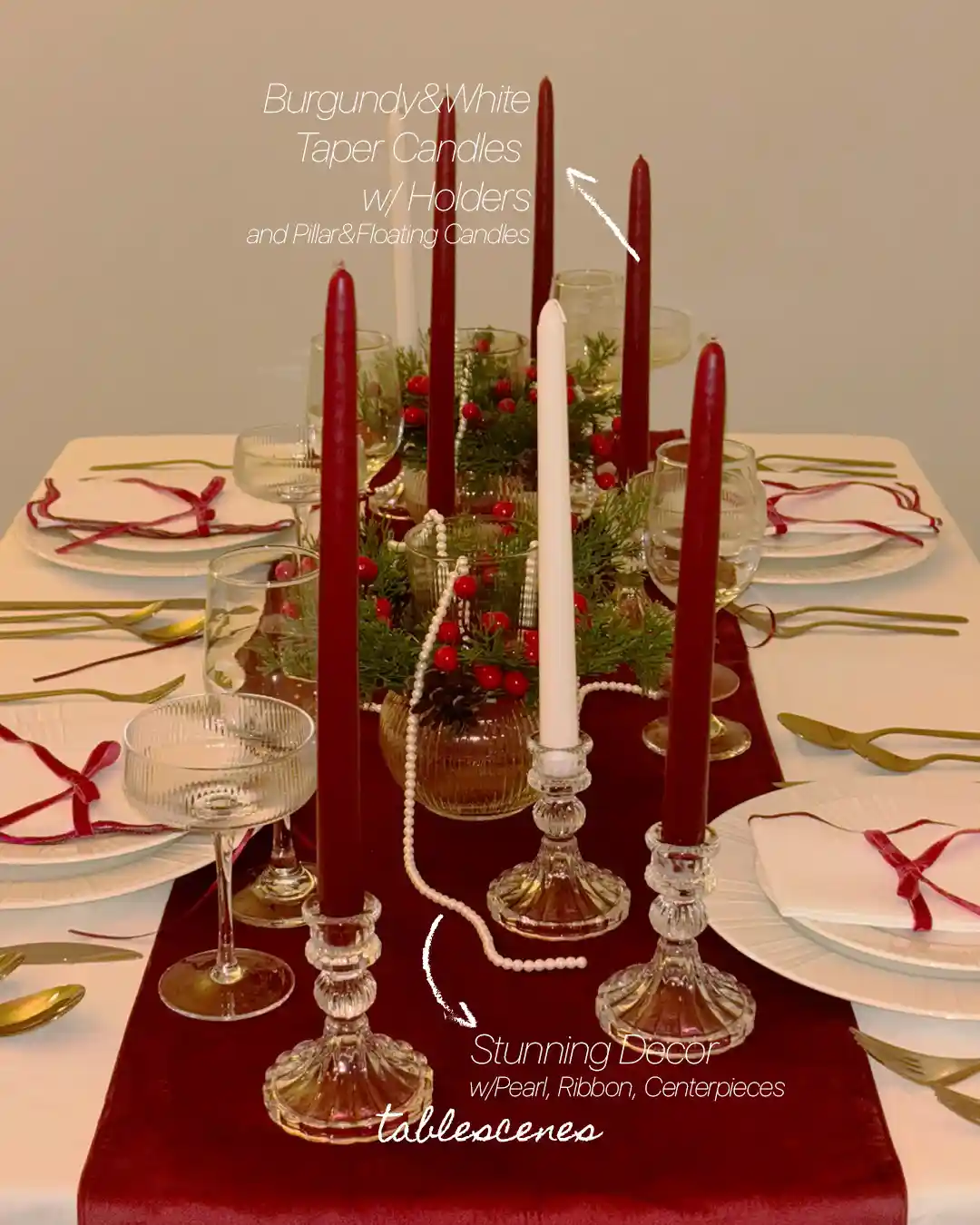 Holiday Dinning Decor Rental Set