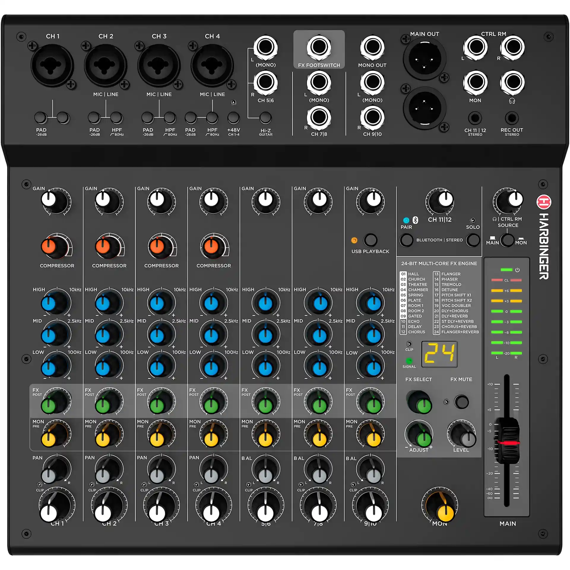 Harbinger LX12 12-Channel Analog Mixer