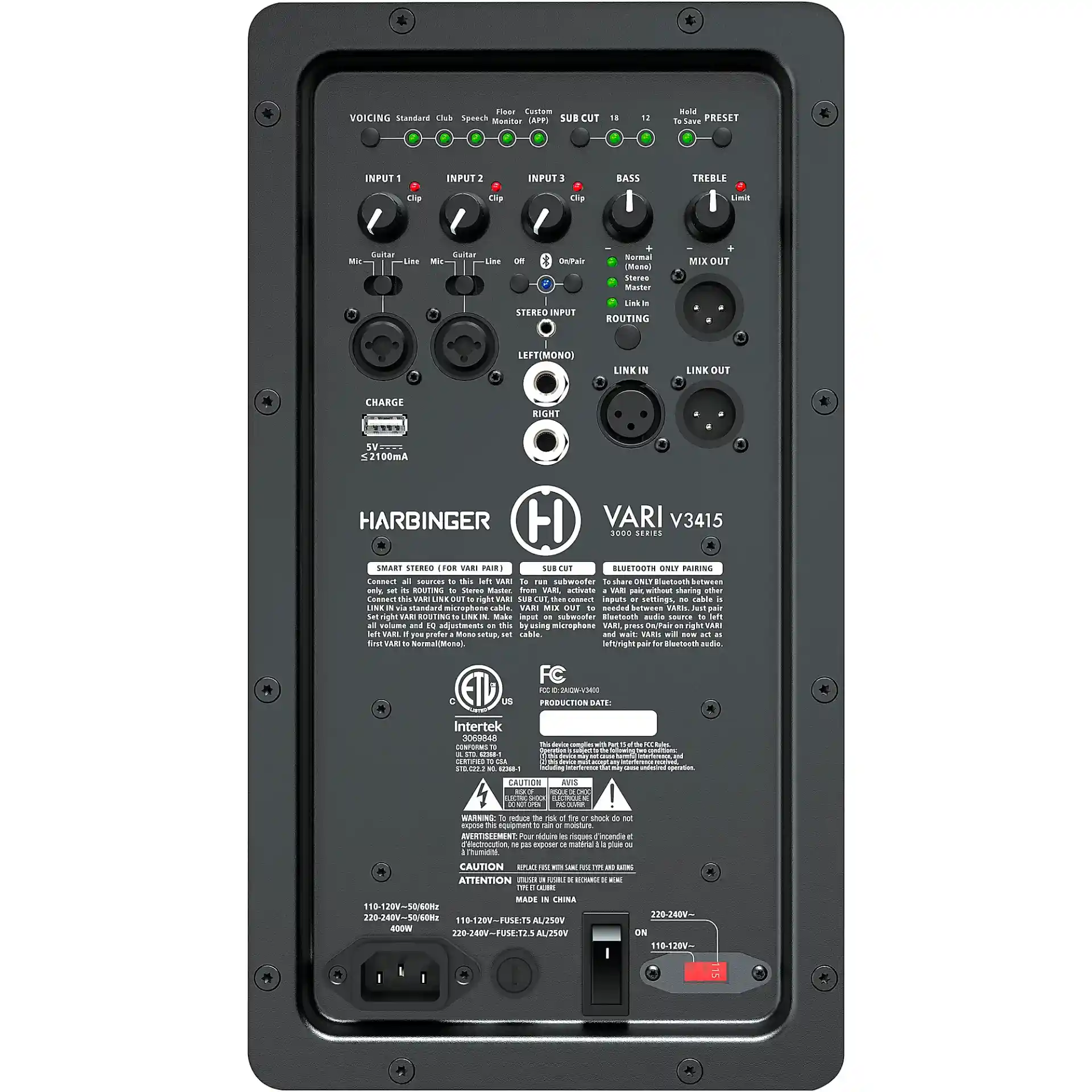 15" Powered Speakers Package With LX12 Mixer