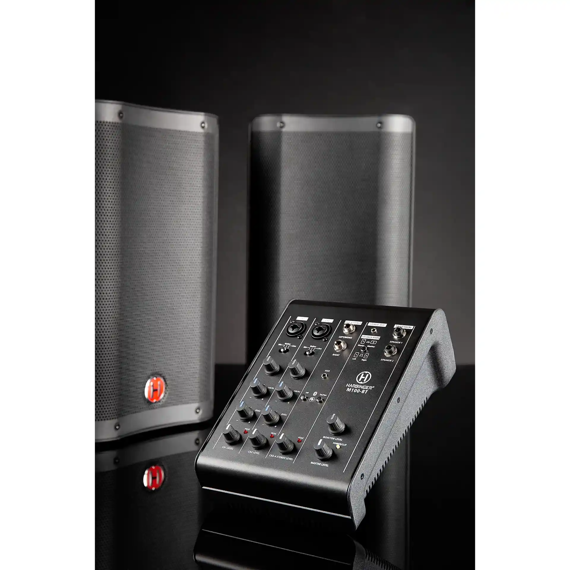 Harbinger M100-BT PA Mixer With Bluetooth 8" Mains