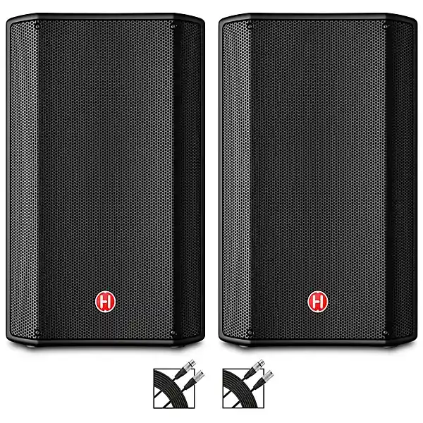 Pair 15" Powered Speakers & Stands 2V1115ST