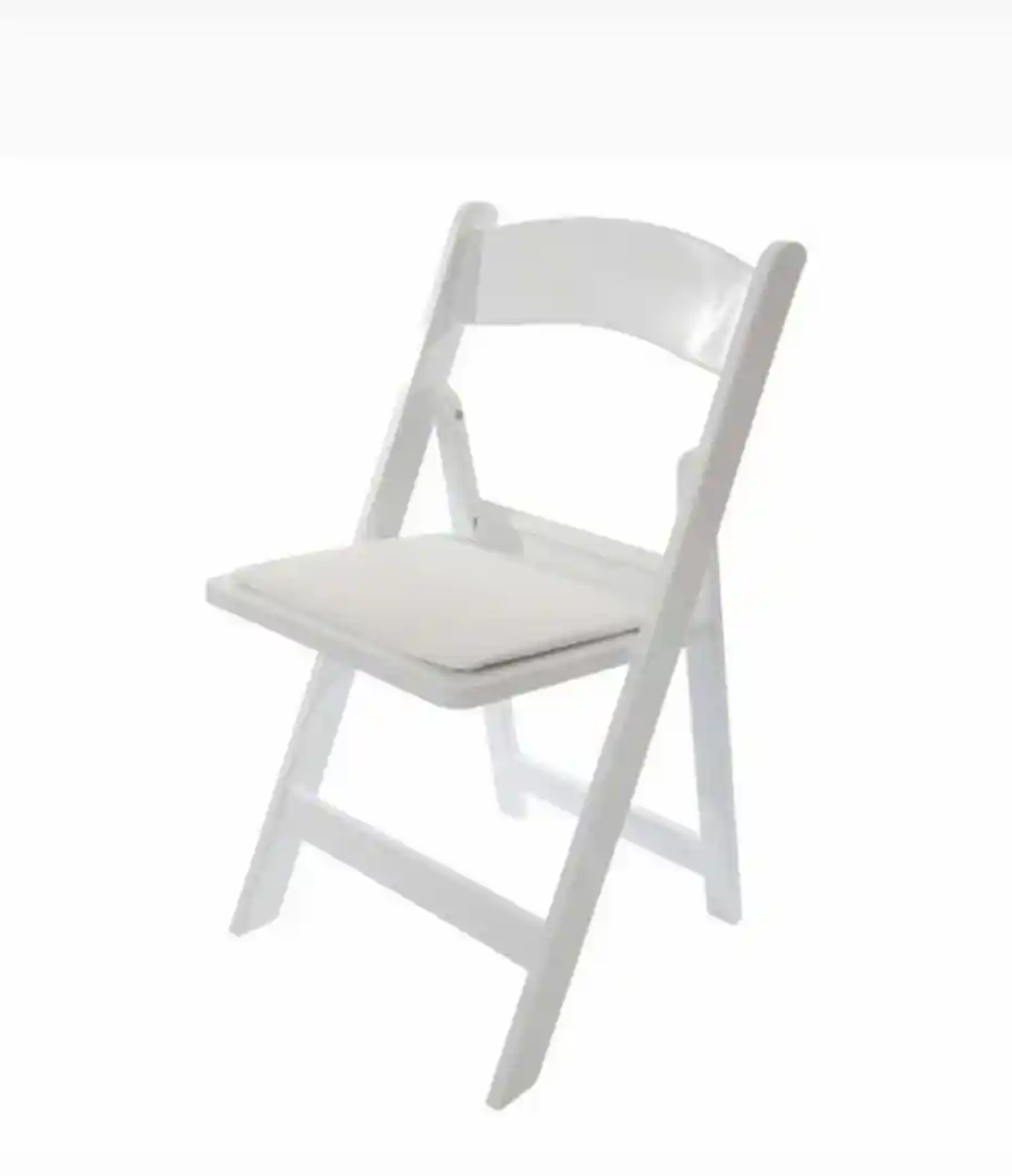 white resin chairs for rent