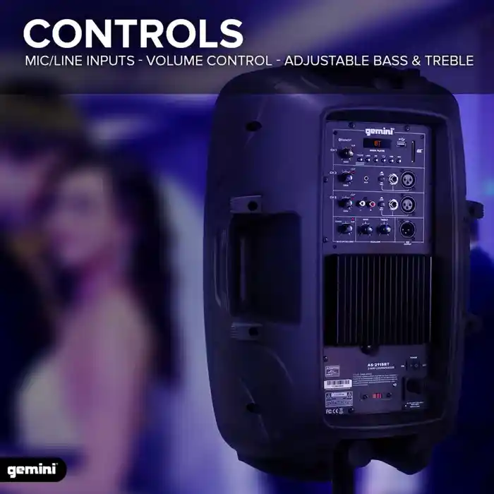 15" Bluetooth PA Speaker Active Powered