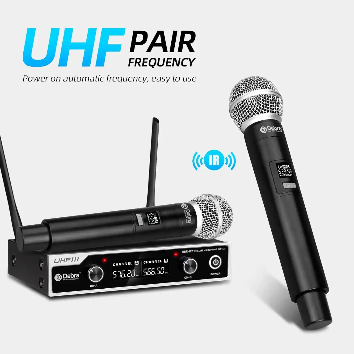 Wireless Microphone System Cordless Handheld