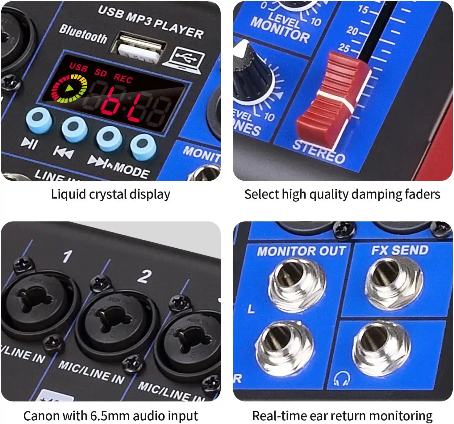 Audio mixer 8 channel with USB & DSP SI-8UX