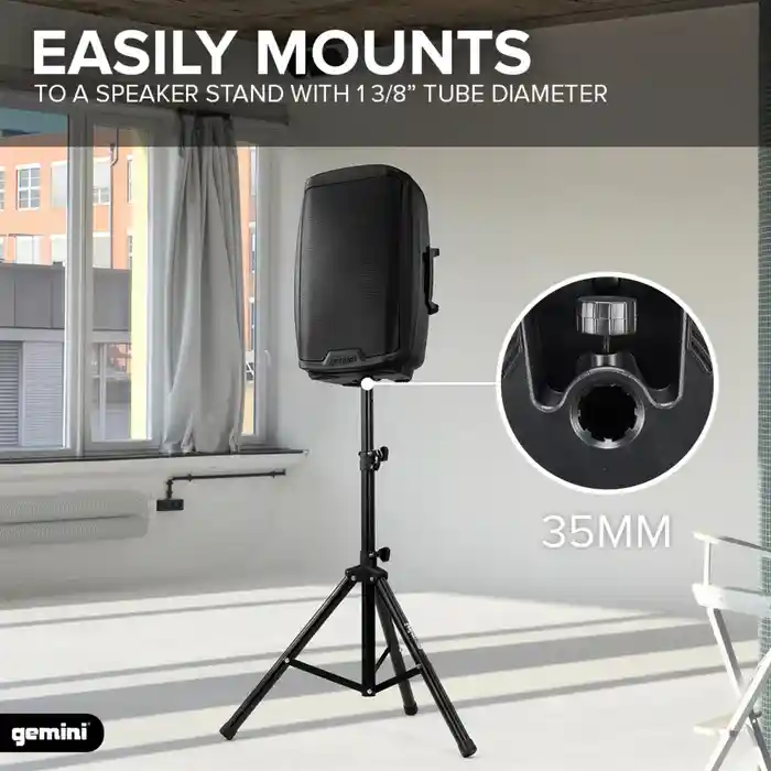 Pair 15" Power Speakers With Bluetooth w/ Stands