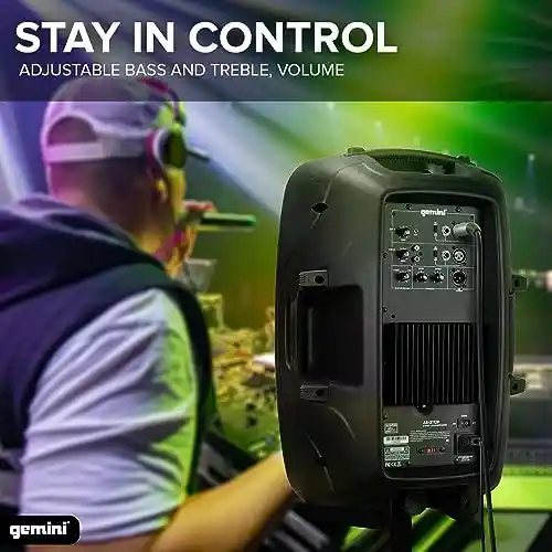 pair of 12" Powered Speakers Bluetooth & Stands