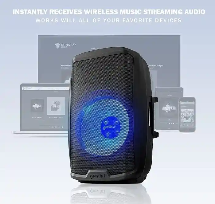 500W 15" Powered Bluetooth Speaker with Stand